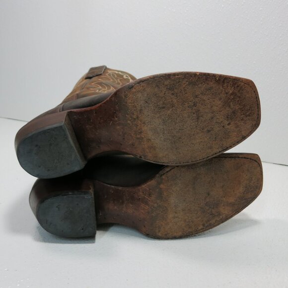 Tony Lama USA Oil Tanned Leather Women's Kicker Cowboy Western Boots Shoes 7 B - Picture 3 of 7